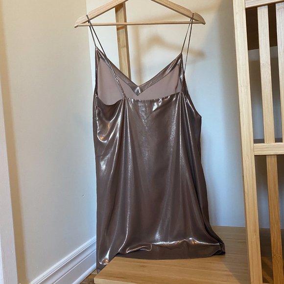 Aritzia mini slip dress in bronze - Picture 2 of 3